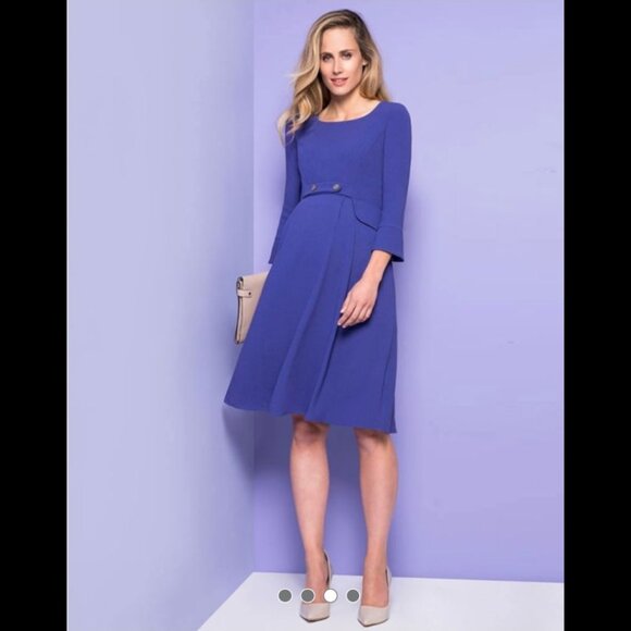 Seraphine NWT Royal Blue Tailored Maternity Dress - US 2 / UK 6 - Picture 1 of 10